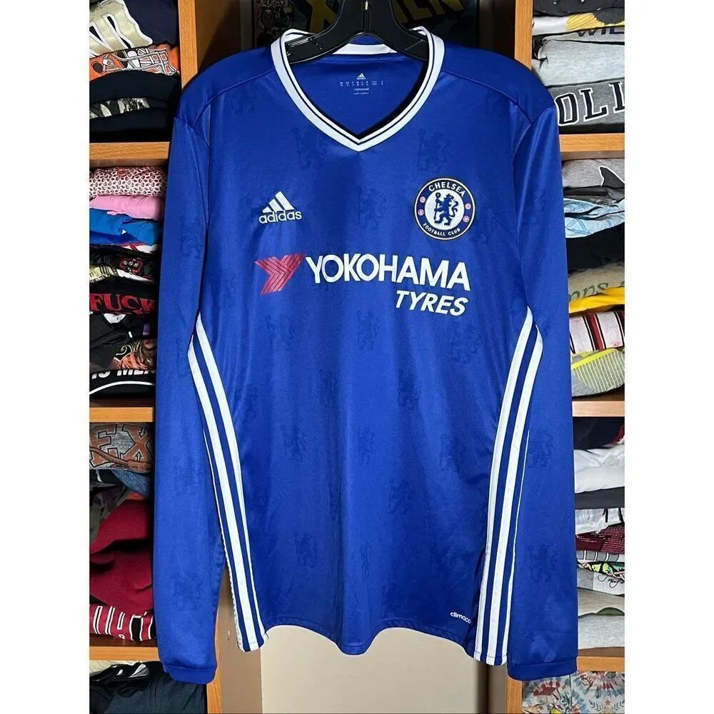 Adidas Chelsea 2016/17 Home Football Soccer Long Sleeve Jersey Medium